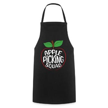 Apfelpflückertrupp Apfelpflücker Erntezeit - Kochschürze - Schwarz - Vorne - AI Model Male 185 dark (185cm)
