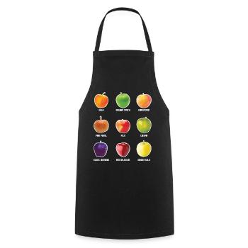 Apple Varieties Different Apples Fruit Apple - Cooking Apron - black - Front - AI Model Male 185 dark (185cm)