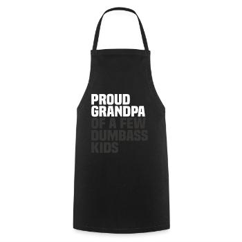 Proud Grandpa Of A Few Dumbass Kids - Cooking Apron - black - Front - AI Model Male 185 dark (185cm)