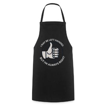 Problèmes de gaucher Humoroud Designs - Tablier de cuisine - noir - Devant - AI Model Male 185 dark (185cm)