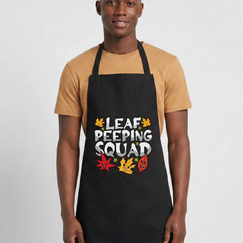 Leaf Peeping Squad Mignon Kawaii Feuillage Leaf Peeper Tablier de cuisine