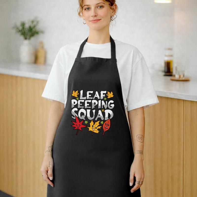 Leaf Peeping Squad Mignon Kawaii Feuillage Leaf Peeper Tablier de cuisine