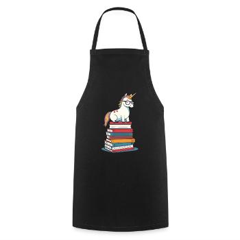 Unicorn Fantasy Stories Cute Unicorn - Cooking Apron - black - Front - AI Model Male 185 dark (185cm)