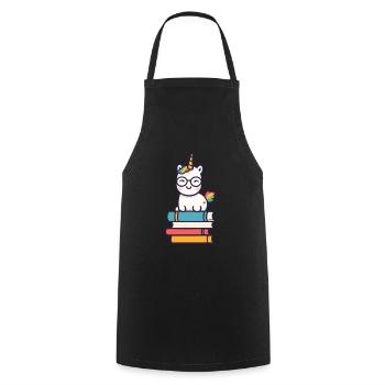 Unicorn Fantasy Stories Cute Unicorn - Cooking Apron - black - Front - AI Model Male 185 dark (185cm)