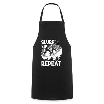 Ramen Lover Japanese Noodle Soup Ramen - Cooking Apron - black - Front - AI Model Male 185 dark (185cm)