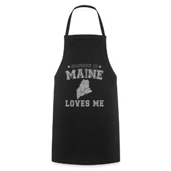Quelqu’un dans le Maine m’aime Grunge - Tablier de cuisine - noir - Devant - AI Model Male 185 dark (185cm)