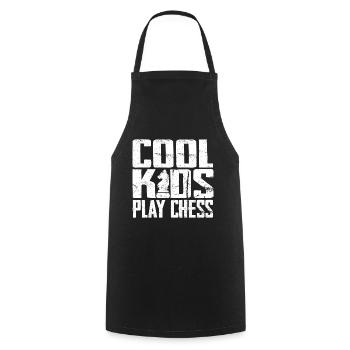Cool Kids Play Chess - Kochschürze - Schwarz - Vorne - AI Model Male 185 dark (185cm)