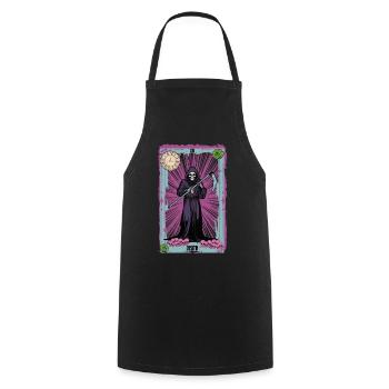 Death Kawaii Occulte Satanique Pastel Gothique - Tablier de cuisine - noir - Devant - AI Model Male 185 dark (185cm)