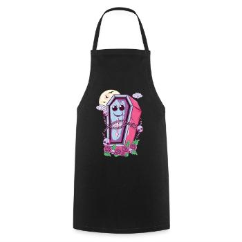 Niedlicher Sarg Kawaii Okkult Satanisch Pastell Gothic - Kochschürze - Schwarz - Vorne - AI Model Male 185 dark (185cm)