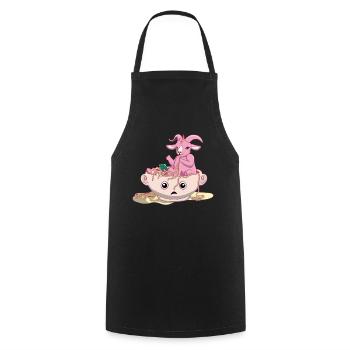 Nouilles Baphomet Occulte Satanique Pastel Gothique - Tablier de cuisine - noir - Devant - AI Model Male 185 dark (185cm)