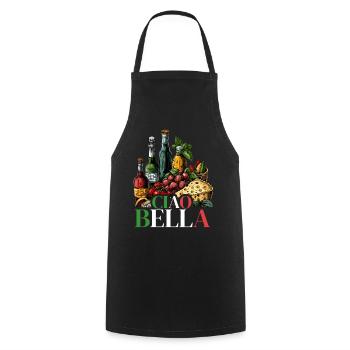 Ciao Bella - Cooking Apron - black - Front - AI Model Male 185 dark (185cm)