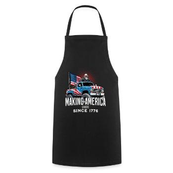 Amerika Ersticken Seit 1776 4. Juli - Kochschürze - Schwarz - Vorne - AI Model Male 185 dark (185cm)