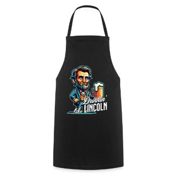 Boire comme Lincoln Design vintage rétro - Tablier de cuisine - noir - Devant - AI Model Male 185 dark (185cm)