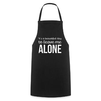 C’est une belle journée pour me laisser seul Anti - Tablier de cuisine - noir - Devant - AI Model Male 185 dark (185cm)