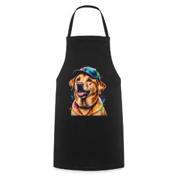 Labrador Retriever Snapback Cap Dog Design Print - Tablier de cuisine - noir - Devant - AI Model Male 185 dark (185cm)