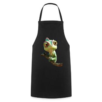 Chameleon, Lizard, Reptile, Iguana, Lizard, Chameleons - Cooking Apron - black - Front - AI Model Male 185 dark (185cm)