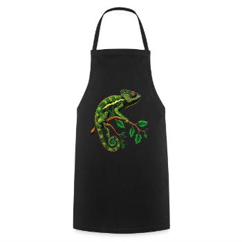 Chameleon, Lizard, Reptile, Iguana, Lizard, Chameleons - Cooking Apron - black - Front - AI Model Male 185 dark (185cm)