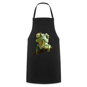 Chameleon, Lizard, Reptile, Iguana, Lizard, Chameleons - Cooking Apron - black - Front - AI Model Male 185 dark (185cm)