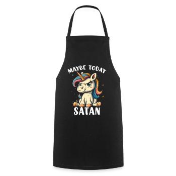 Maybe Today Satan - Kochschürze - Schwarz - Vorne - AI Model Male 185 dark (185cm)