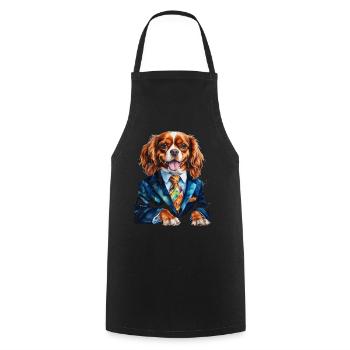 Cavalier King Charles Spaniel Costume Imprimé Chien - Tablier de cuisine - noir - Devant - AI Model Male 185 dark (185cm)
