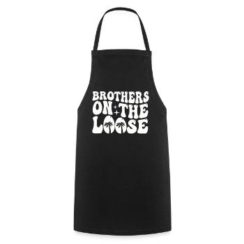 Brothers On The Loose Sibling Journey - Cooking Apron - black - Front - AI Model Male 185 dark (185cm)