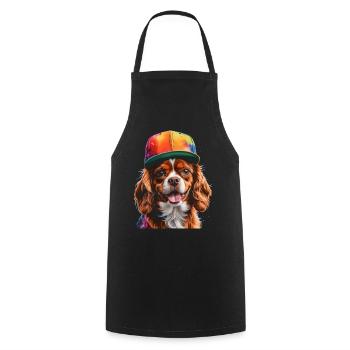 Cavalier King Charles Spaniel Snapback Cap Dog - Cooking Apron - black - Front - AI Model Male 185 dark (185cm)