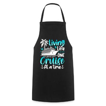 Vivre une croisière à la fois - Tablier de cuisine - noir - Devant - AI Model Male 185 dark (185cm)