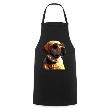 Labrador Retriever Chien Amour Jeunes Labradors Mignons - Tablier de cuisine - noir - Devant - AI Model Male 185 dark (185cm)