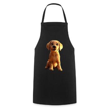 Labrador Retriever Chien Amour Jeunes Labradors Mignons - Tablier de cuisine - noir - Devant - AI Model Male 185 dark (185cm)