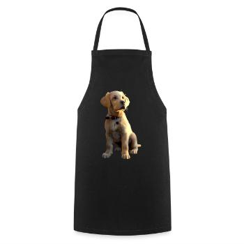 Labrador Retriever Chien Amour Jeunes Labradors Mignons - Tablier de cuisine - noir - Devant - AI Model Male 185 dark (185cm)
