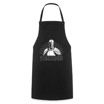 Drôle Huzzah Jousting Ren Faire - Tablier de cuisine - noir - Devant - AI Model Male 185 dark (185cm)