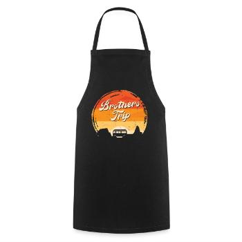 Sibling Brothers Journey - Cooking Apron - black - Front - AI Model Male 185 dark (185cm)