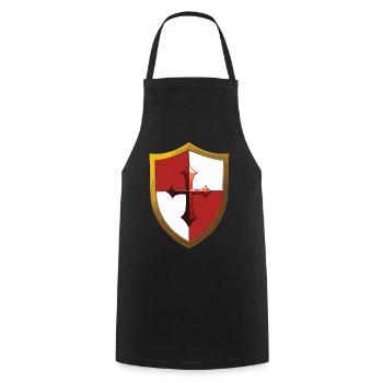 Bouclier Joute Ren Faire - Tablier de cuisine - noir - Devant - AI Model Male 185 dark (185cm)