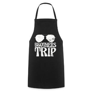Sibling Brothers Journey - Cooking Apron - black - Front - AI Model Male 185 dark (185cm)