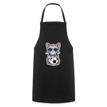 Soccer Cat Germany Fan Jersey Soccer Fan - Cooking Apron - black - Front - AI Model Male 185 dark (185cm)