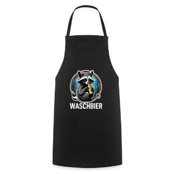 raton laveur à la bière - Tablier de cuisine - noir - Devant - AI Model Male 185 dark (185cm)