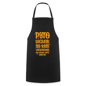 Pyrotechnics are not a crime - Meme Spruch - Cooking Apron - black - Front - AI Model Male 185 dark (185cm)