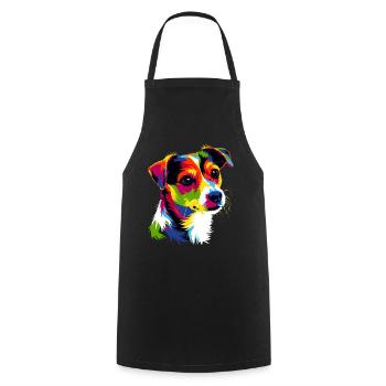 Jack Russell Terrier Couleurs vives Chiens Russells - Tablier de cuisine - noir - Devant - AI Model Male 185 dark (185cm)