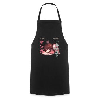 Manga Addicted - Kawaii Anime Girl Fashion Punk - Kochschürze - Schwarz - Vorne - AI Model Male 185 dark (185cm)