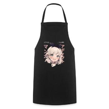 Manga Addicted - Kawaii Anime Girl Fashion Punk - Kochschürze - Schwarz - Vorne - AI Model Male 185 dark (185cm)