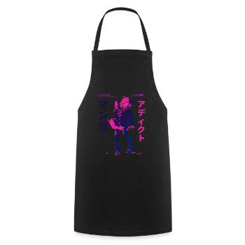 Manga Addicted - Kawaii Anime Girl Fashion Punk - Kochschürze - Schwarz - Vorne - AI Model Male 185 dark (185cm)