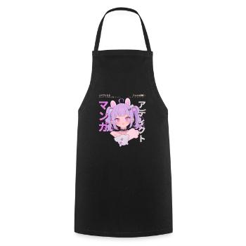 Manga Addicted - Kawaii Anime Girl Fashion Punk - Kochschürze - Schwarz - Vorne - AI Model Male 185 dark (185cm)