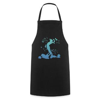 Artistic Swim Team Synchronschwimmen - Kochschürze - Schwarz - Vorne - AI Model Male 185 dark (185cm)