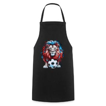 Lion Football Coloré République tchèque Animal Design Print - Tablier de cuisine - noir - Devant - AI Model Male 185 dark (185cm)
