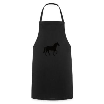 Ich mag Pferde - Kochschürze - Schwarz - Vorne - AI Model Male 185 dark (185cm)