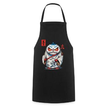 Japanischer Daruma Ästhetik Yokai Vintage - Kochschürze - Schwarz - Vorne - AI Model Male 185 dark (185cm)