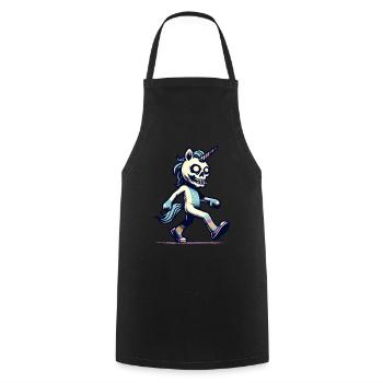 Zombie Licorne Mort-vivant Créature mystique - Tablier de cuisine - noir - Devant - AI Model Male 185 dark (185cm)
