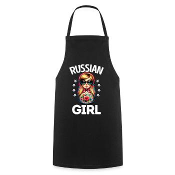 Fille russe ! Russie Matriochka Russe pour - Tablier de cuisine - noir - Devant - AI Model Male 185 dark (185cm)