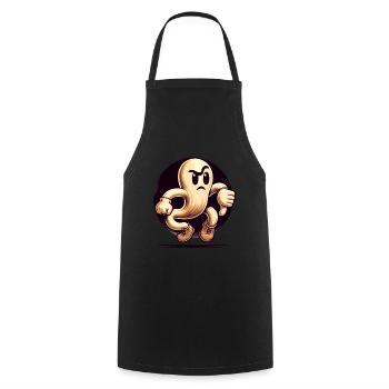 Cool Ghost Gives Thumbs Down Halloween Party - Cooking Apron - black - Front - AI Model Male 185 dark (185cm)