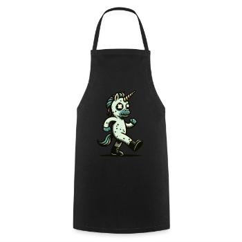Zombie Unicorn Undead Mystical Creature - Cooking Apron - black - Front - AI Model Male 185 dark (185cm)